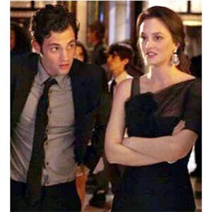 ASO Blair Waldorf Gossip Girl Black Lace Bcbgmaxazira Dress Size 12 Large Fairy